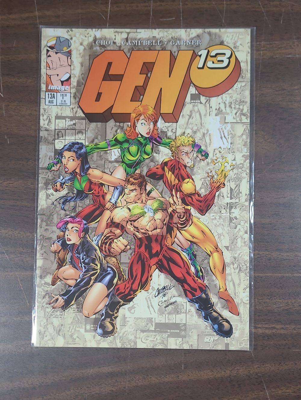 Gen 13 #13A Comic Book - Bold Orange Title with Colorful Superheroes
